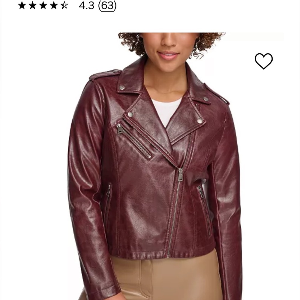 Levi Women's Classic Faux Leather Asymmetrical Moto Jacket